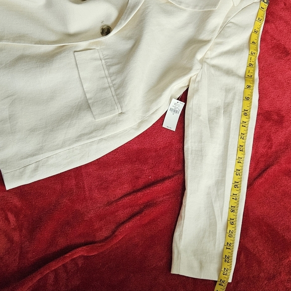 Old Navy - NWT - Cream Double Breasted Blazer with Button Details - Size Medium - Picture 10 of 12